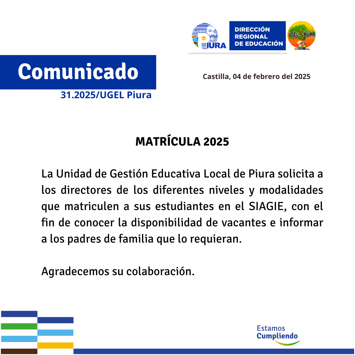 comunicado