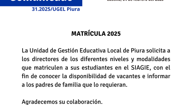 comunicado