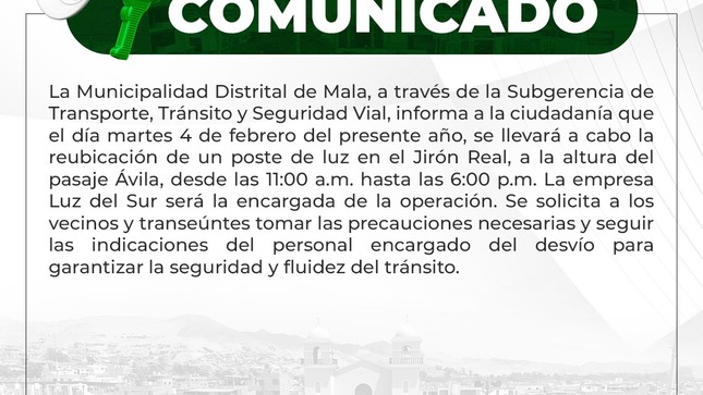 📢Estimados vecinos, ponemos en conocimiento lo siguiente.