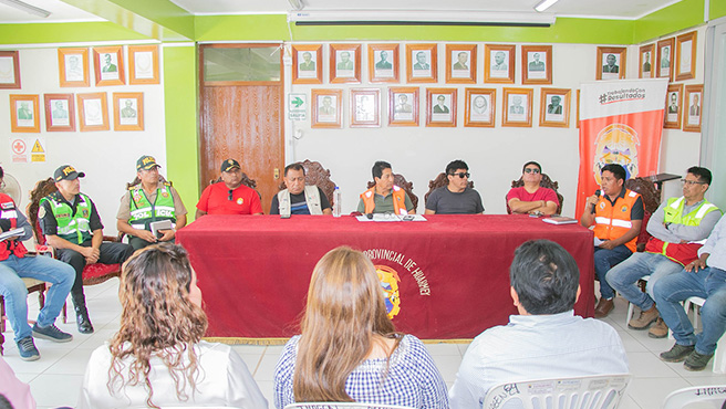 Plataforma de defensa civil realiza mesa de trabajo sobre la problemática del rio Huarmey