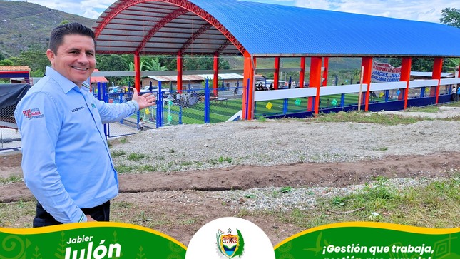 Alcalde Jabier Julón inauguró moderno polideportivo en el C.P. EL PORVENIR - ARAMANGO
