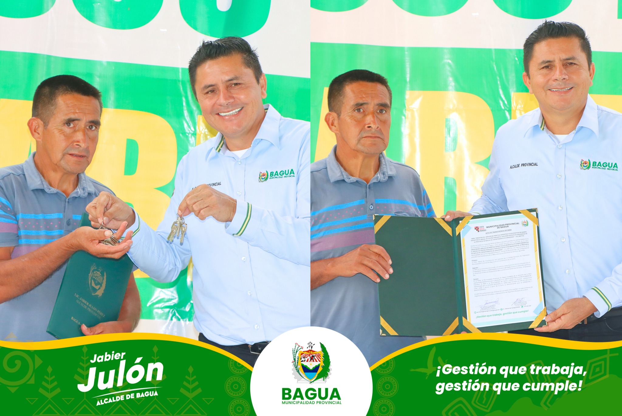 Alcalde Jabier Jul贸n inaugur贸 moderno polideportivo en el C.P. EL PORVENIR - ARAMANGO
