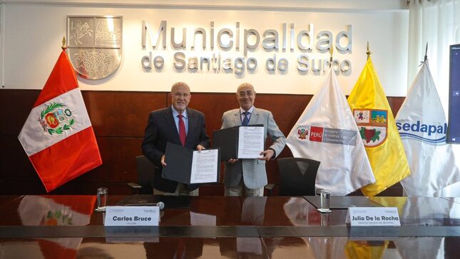 Municipio de Surco y SEDAPAL firman convenio para preservar el agua y embellecer espacios públicos