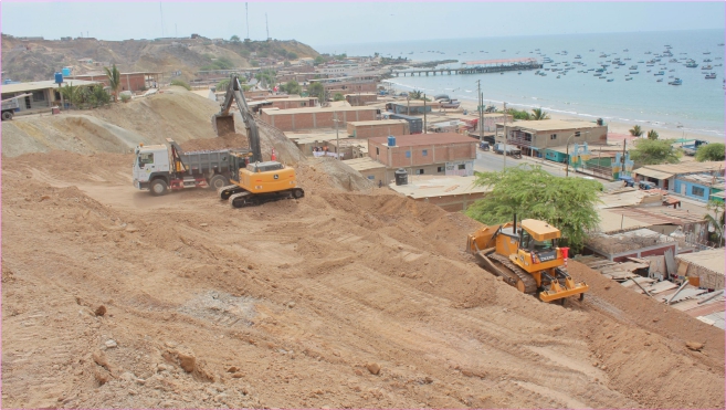 Foto, Avanzan los trabajos con la maquinaria municipal en el barrio Norte