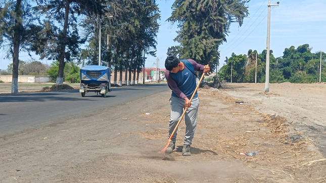 Municipio refuerza limpieza en el ingreso a San Jacinto