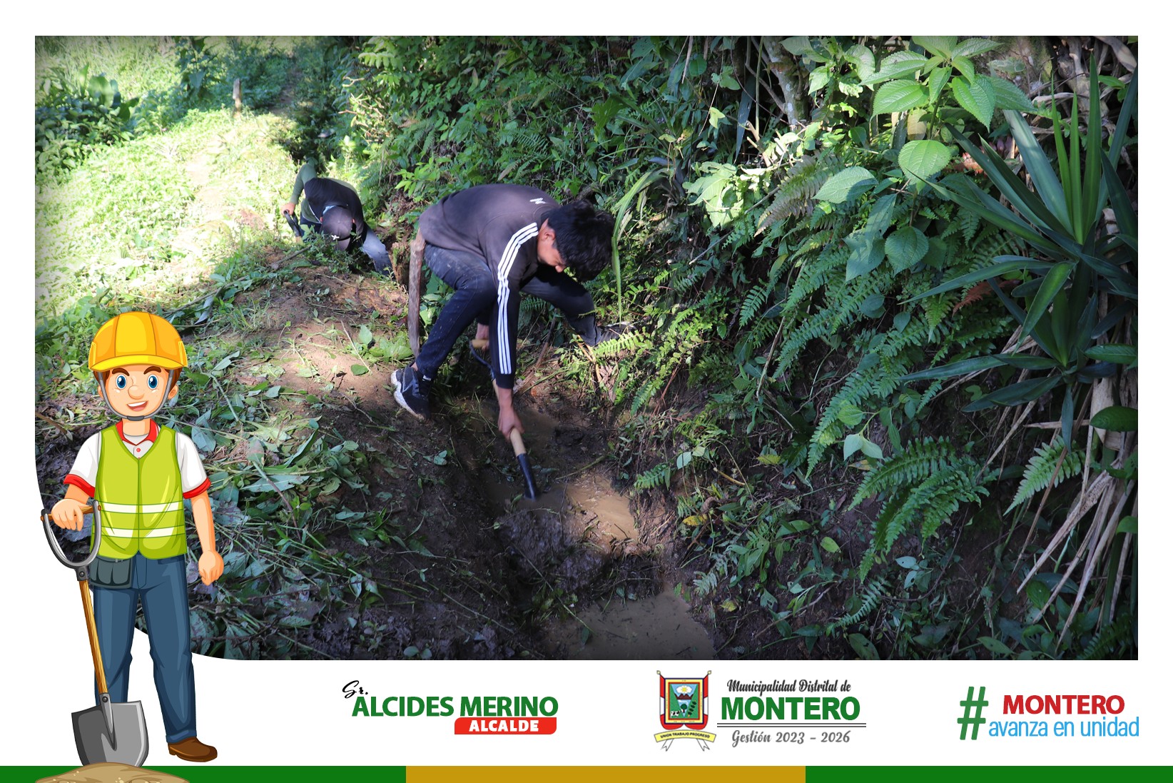 MDM Realiza Limpieza de Acequias y Cunetas de la Zona Urbana del Distrito de Montero