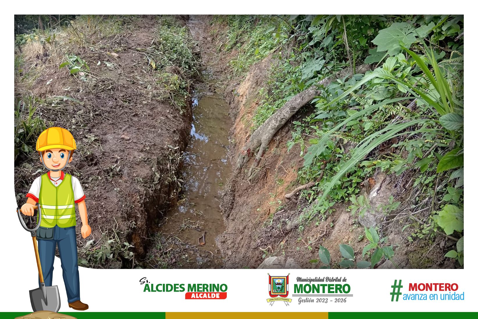MDM Realiza Limpieza de Acequias y Cunetas de la Zona Urbana del Distrito de Montero