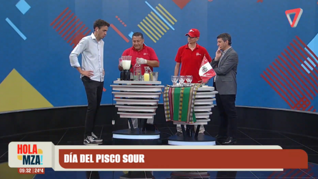 Consulado General del Perú en Mendoza expuso en programa televisivo argentino la historia y preparación del pisco sour