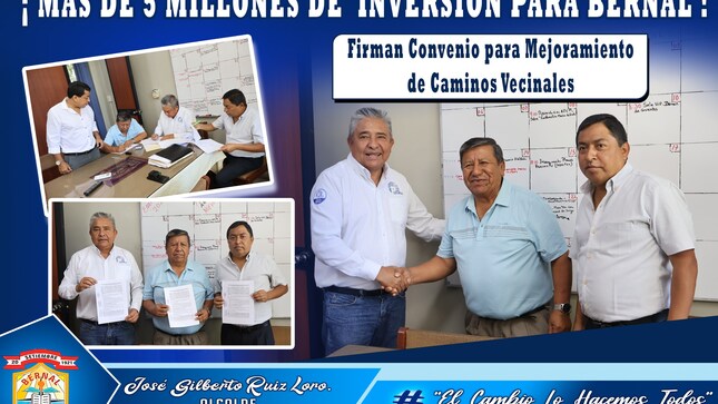 Convenio de más de 5.000.000 millones en beneficio de nuestro distrito.