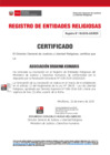 Vista preliminar de documento 119  ASOCIACION BRAHMA KUMARIS - CERTIFICADO - RENOVACION