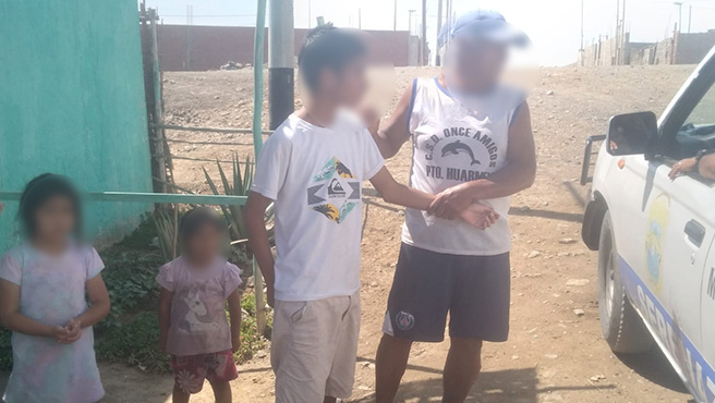 Serenazgo de Huarmey brinda apoyo a niño con autismo en peligro.