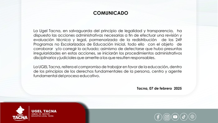 Archivo JPG de comunicado