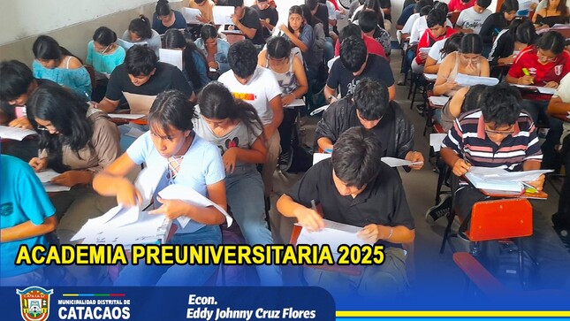 Academia Municipal Preuniversitaria de Catacaos brinda oportunidades a jóvenes postulantes