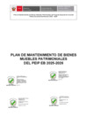 Vista preliminar de documento Plan de Mantenimiento de Bienes Muebles Patrimoniales del PEIP EB del periodo 2025-2026