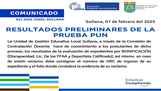 Comunicado N°47-2025