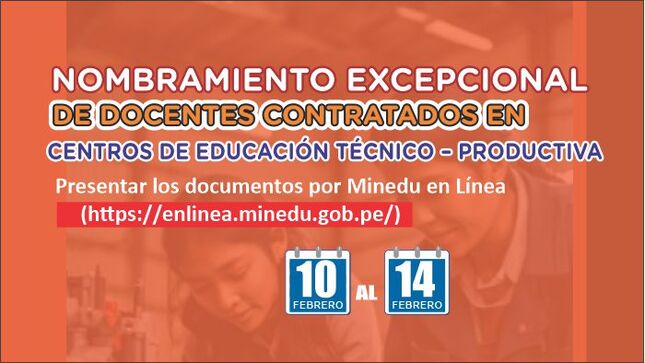 Nombramiento excepcional de docentes contratados en centros de educacion técnico – productiva