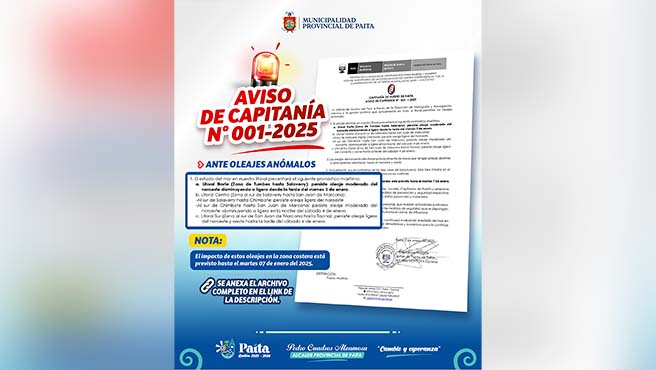Aviso de CAPITANIA N° 001-2025