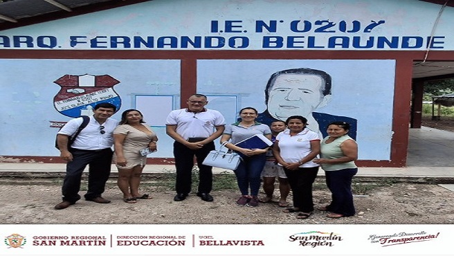 Visita de director UGEL Bellavista y equipo a II.EE.