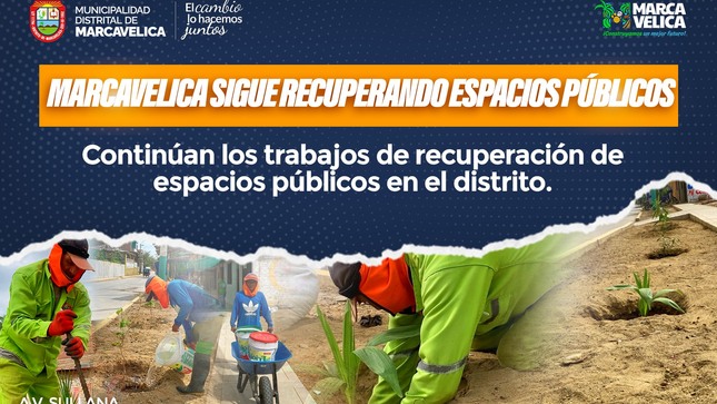 Marcavelica sigue recuperando espacios públicos