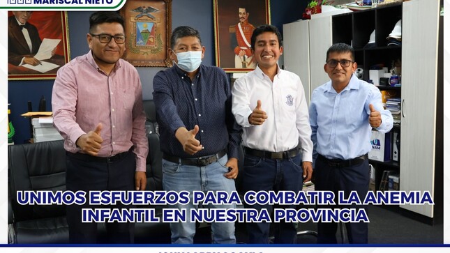 El alcalde provincial de Mariscal Nieto, CPC John Larry Coayla, sostuvo una reunión clave con el Ing. Julio Garay Barrios, reconocido creador de las Galletas Nutri H y fundador de Agroindustrias Garay, empresa dedicada a la fabricación de alimentos nutritivos y saludables que contribuyen a la lucha contra la desnutrición infantil.