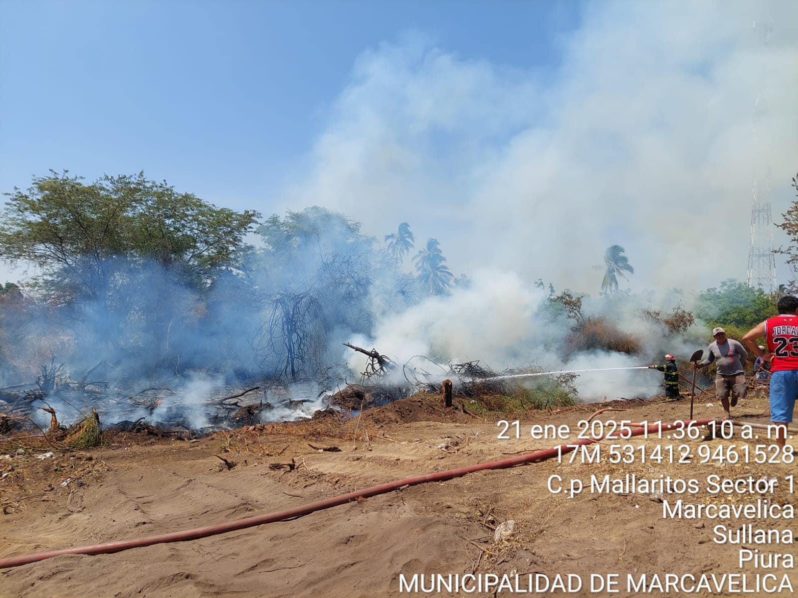 emergencia por incendio forestal en mallaritos controlada exitosamente