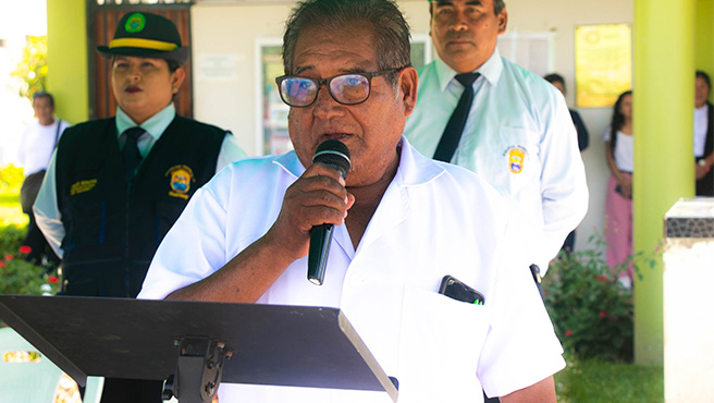 A.H. Santo Domingo participa de izamiento de banderas al conmemorar sus 58 años de fundación