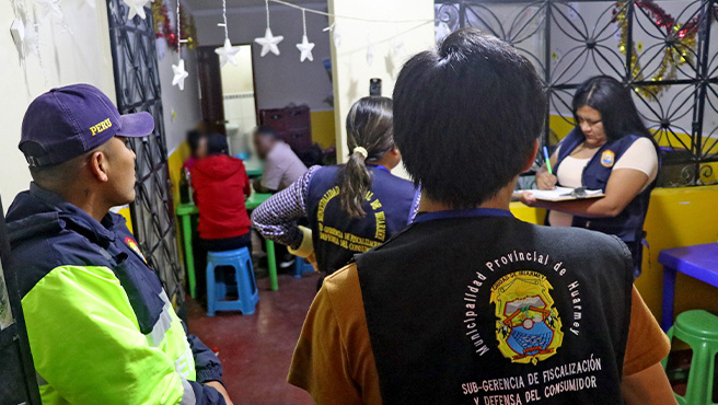 Autoridades realizan operativo inopinado en locales nocturnos en Huarmey