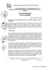 Vista preliminar de documento Ordenanza que aprueba los beneficios para la regularización de deudas no tributarias por la prestación del servicio de agua potable en el distrito de Pacarán.