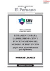 Vista preliminar de documento Lineamientos para el Modelo de Prevención. SMV (publicado en El Peruano). 2021