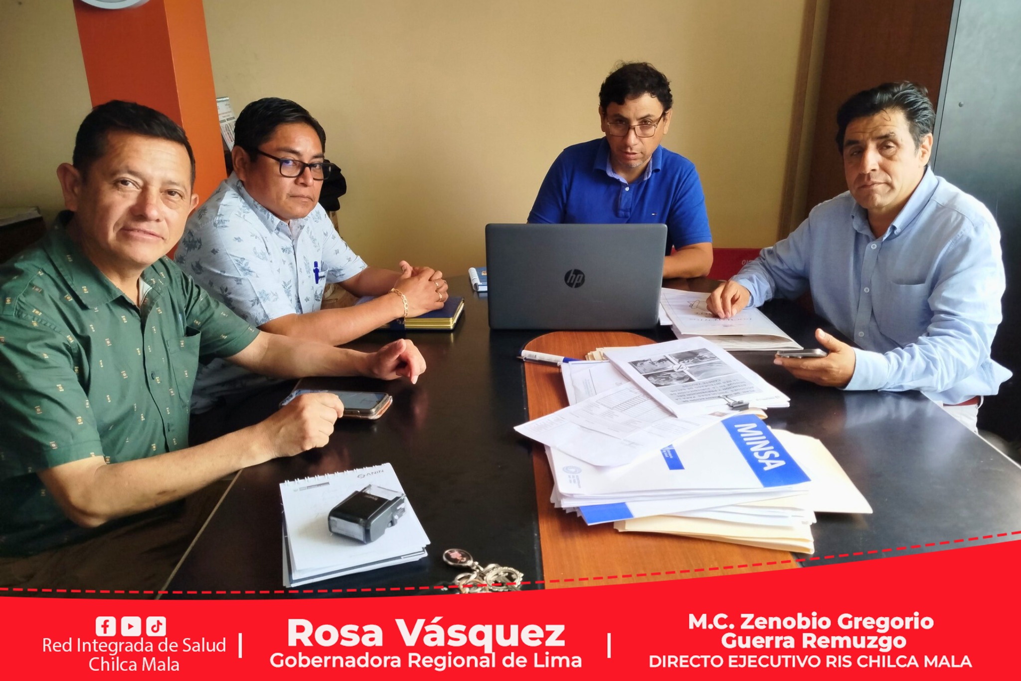 Director Ejecutivo de la RIS Chilca Mala sostiene importante mesa de trabajo con su par de la RIS Cañete Yauyos