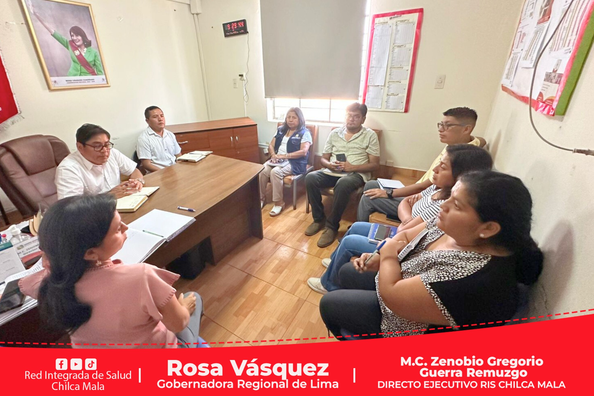 Director Ejecutivo de la RIS Chilca Mala sostiene importante reunión con su equipo de gestión
