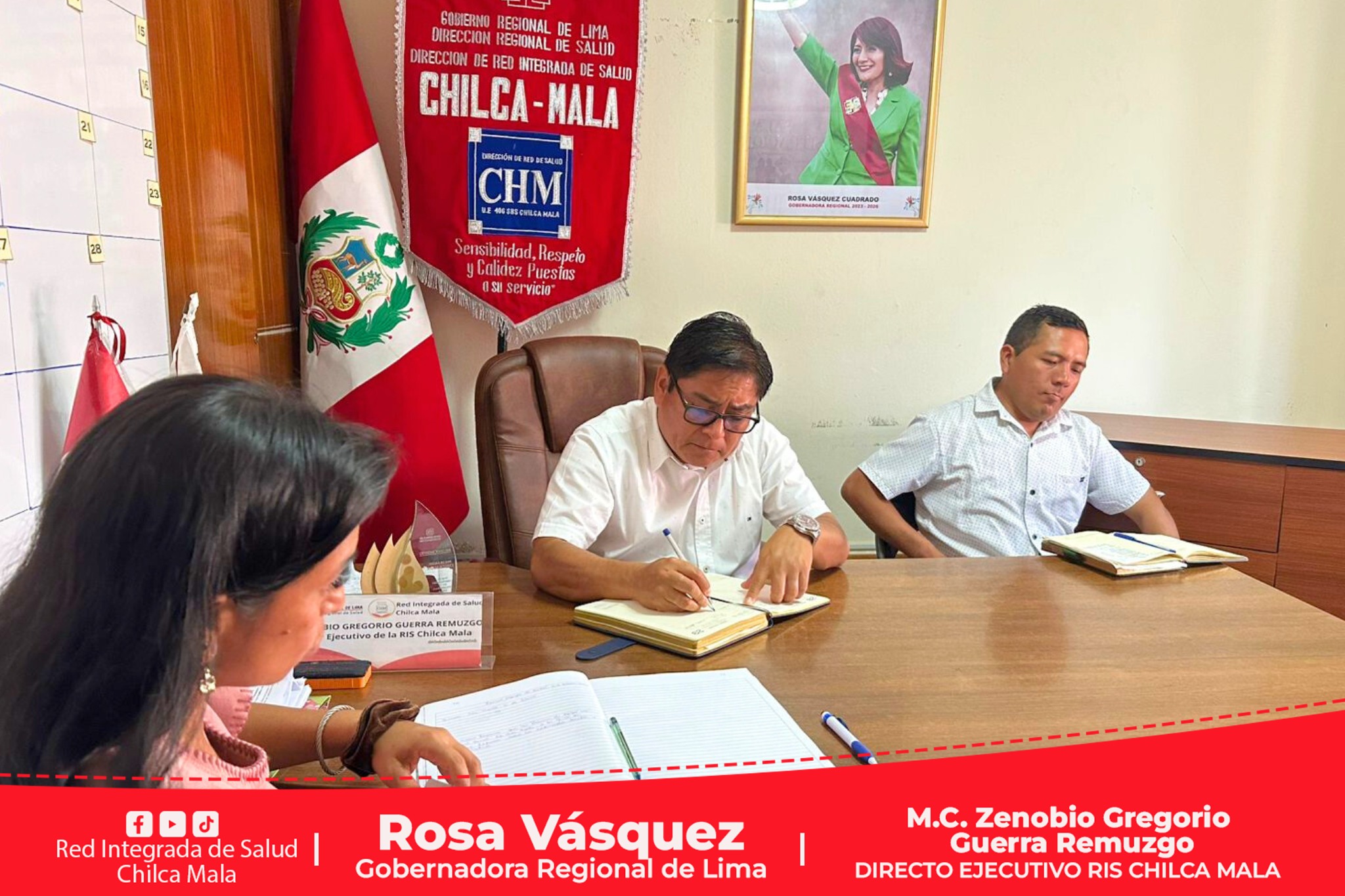 Director Ejecutivo de la RIS Chilca Mala sostiene importante reunión con su equipo de gestión