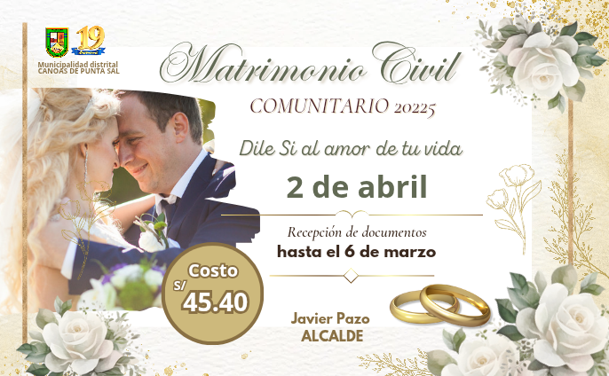 Foto, Matrimonio Civil Comunitario 2025