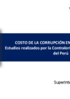 Vista preliminar de documento Costo de la corrupción en el Perú. Contraloría General de la República. (Resumen). 2019 y 2020