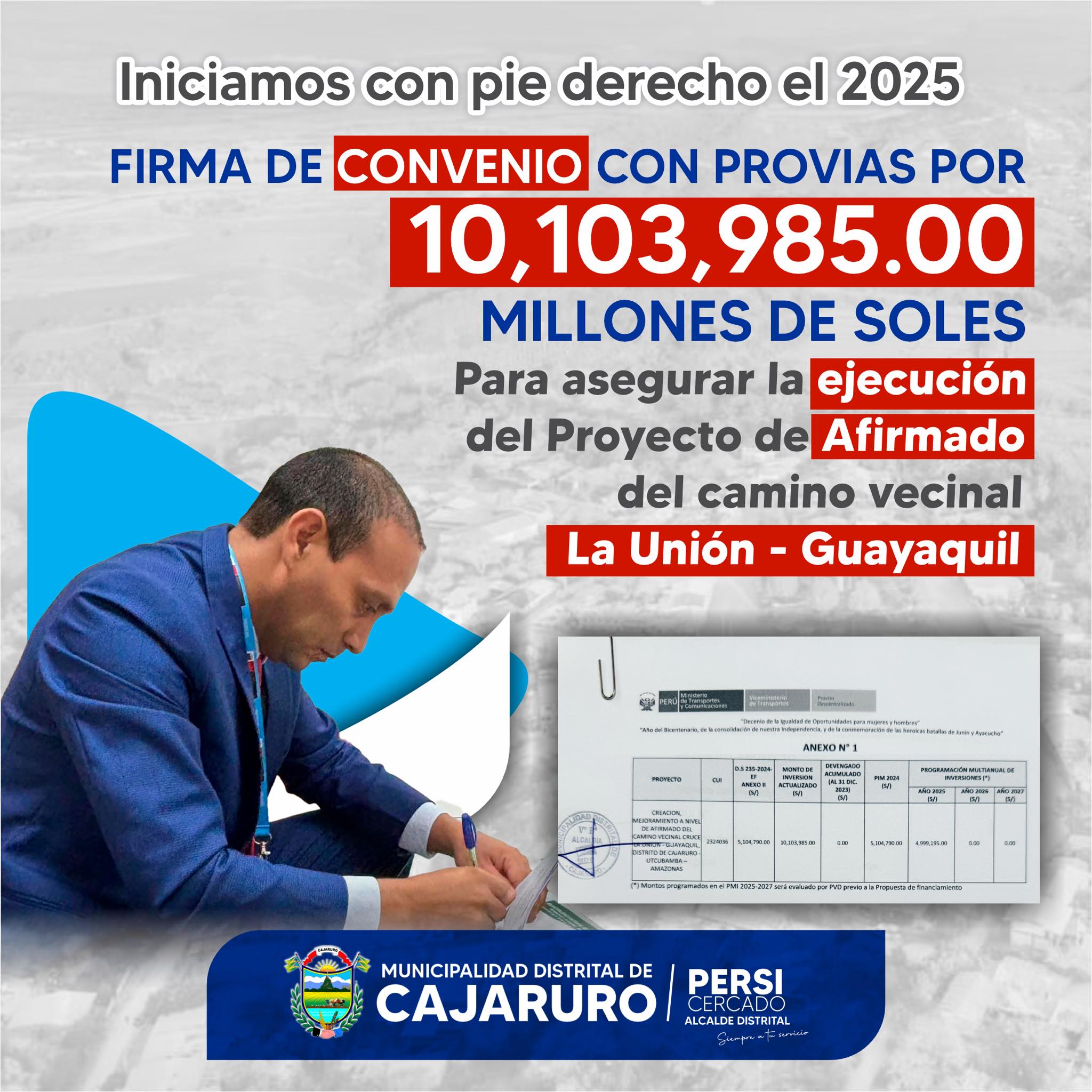 flyer sobre firma de convenio
