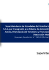 Vista preliminar de documento Resumen (SMV). Resolución N.° 240-012854. 3 de noviembre de 2023. Superintendencia de Sociedades de Colombia. Caso RAPPI S.A.S. Infracción al SAGRILAFT.