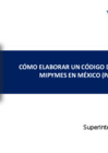 Vista preliminar de documento Cómo elaborar un Código de Conducta para MIPYMES en México  USAID y PNUD  (Resumen)  2022
