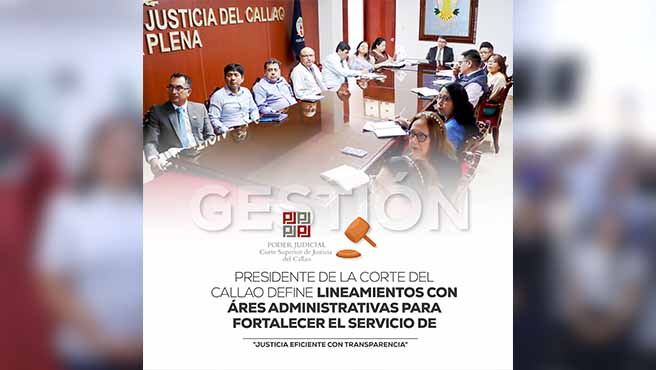 Presidente de la Corte del Callao define lineamientos con áreas administrativas para fortalecer el servicio de justicia