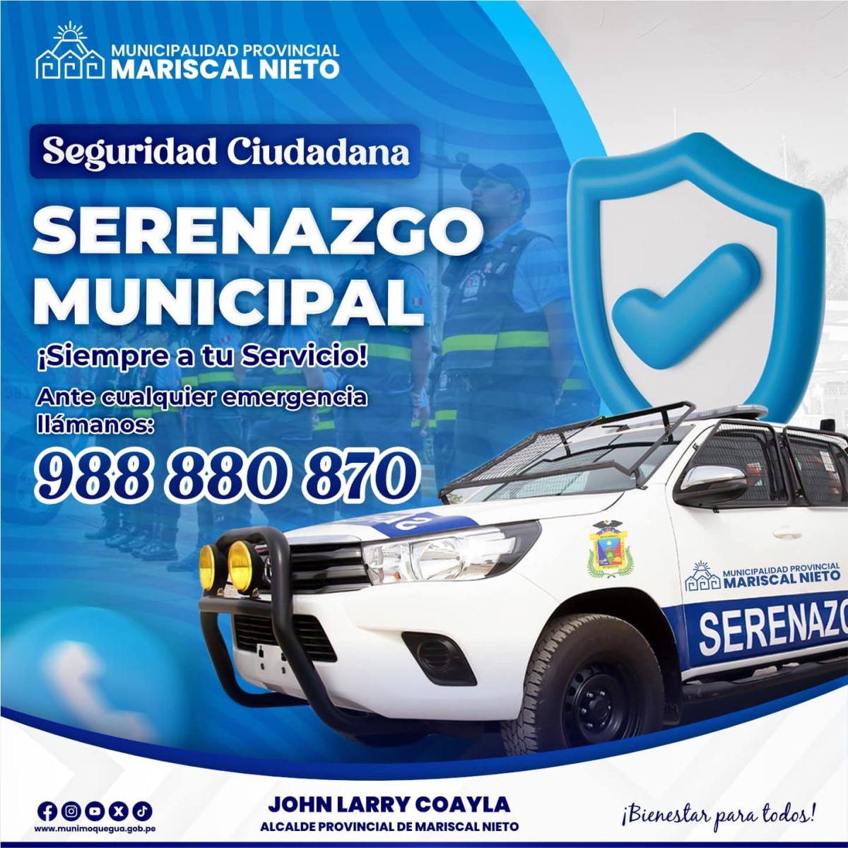 «Seguridad ciudadana es tarea de todos, solo faltas tú»
