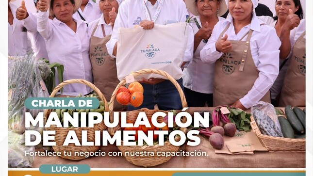 La Municipalidad Provincial Mariscal Nieto, a través de la Subgerencia de Abastecimiento y Comercialización, invita al sector dedicado a la expenda de verduras y hortalizas a la charla de Manipulación de Alimentos.