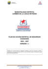 Vista preliminar de documento Plan de Acción Distrital de Seguridad Ciudadana (CODISEC) del Distrito de Carmen de la Legua Reynoso 2024 - 2027 versión 1.1.