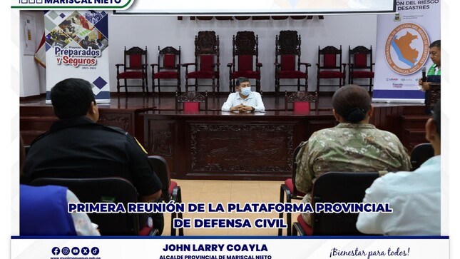 En el salón consistorial de la Municipalidad Provincial Mariscal Nieto, se llevó a cabo una importante reunión de la Plataforma Provincial de Defensa Civil, donde se abordaron temas cruciales para la prevención, respuesta y recuperación frente a emergencias en nuestra provincia.
