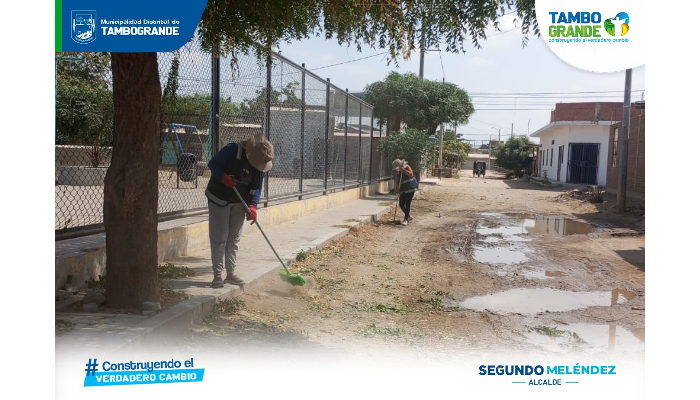MDT realizó poda y limpieza en la plataforma deportiva Sagrado Corazón de Jesús
