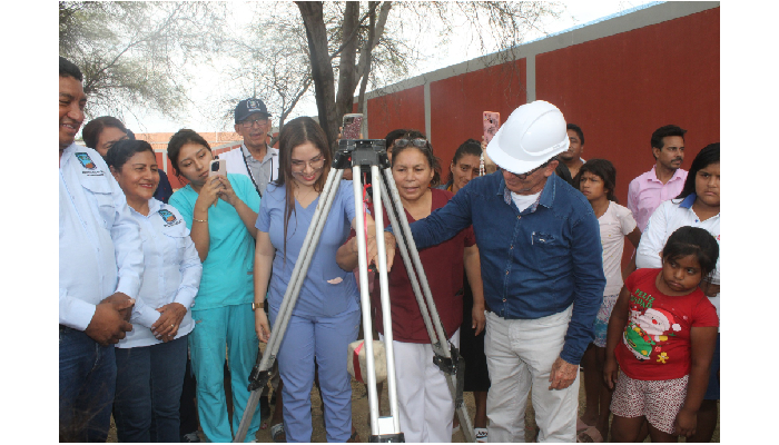 Colocamos la primera piedra para la construcción y equipamiento del Puesto de Salud I-2 del C.P. La Rita