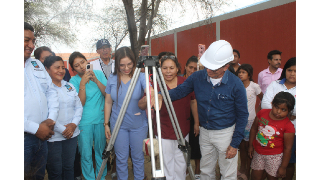 Colocamos la primera piedra para la construcción y equipamiento del Puesto de Salud I-2 del C.P. La Rita