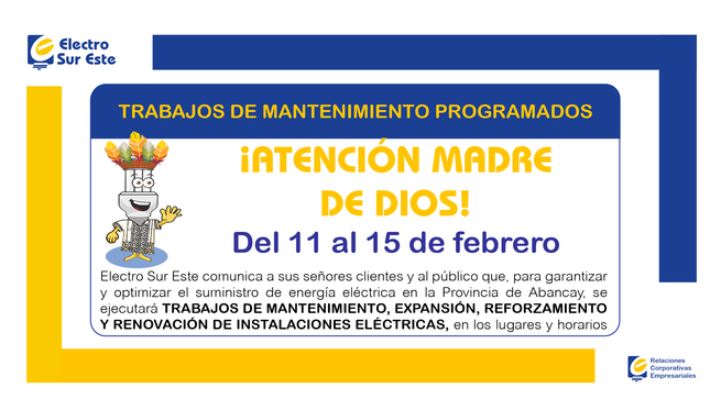 Información corte programado