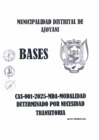 Vista preliminar de documento BASES DE LA CONVOCATORIA CAS 001-2025-MDA