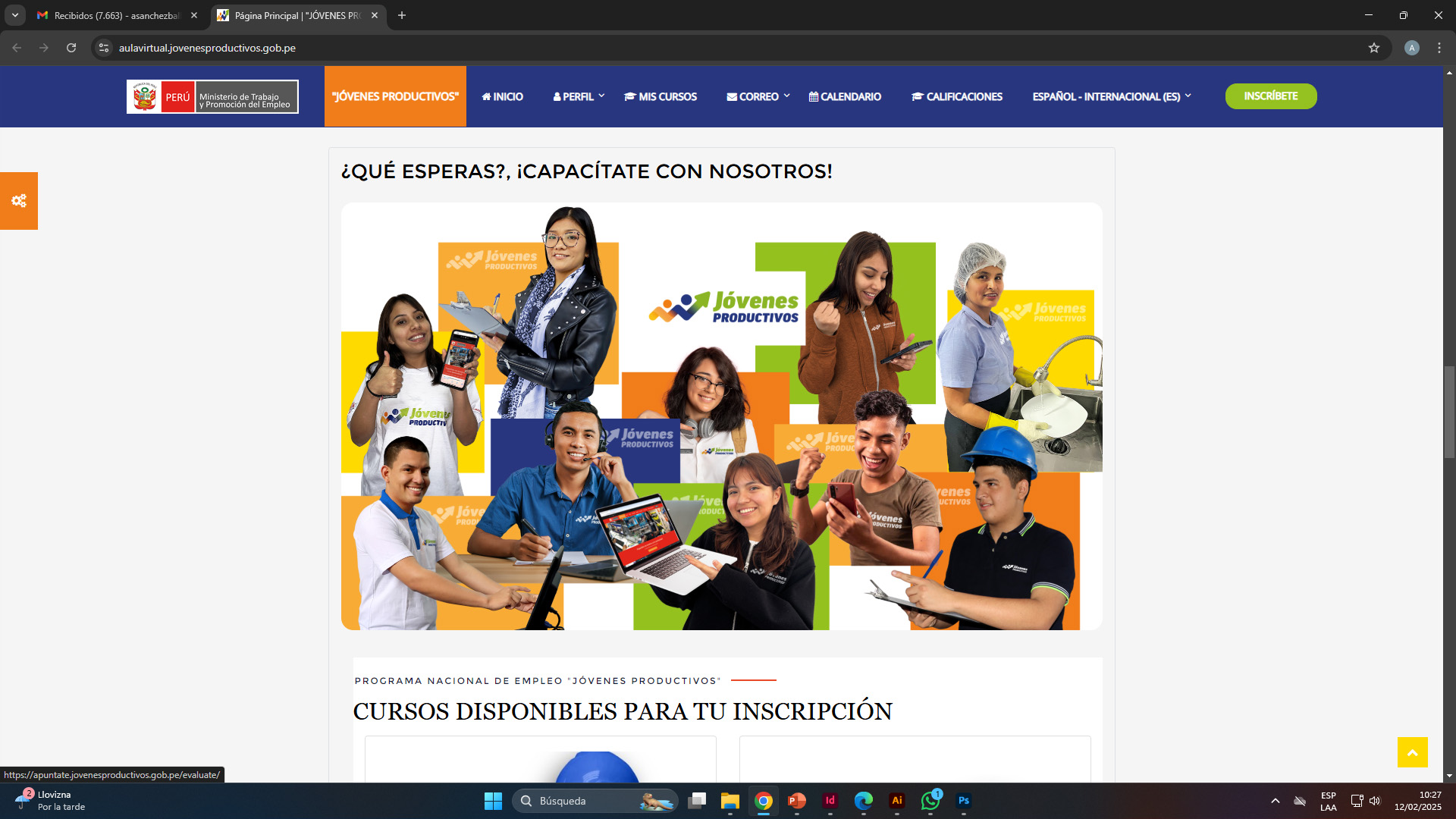 Capacitación virtual Jóvenes Productivos