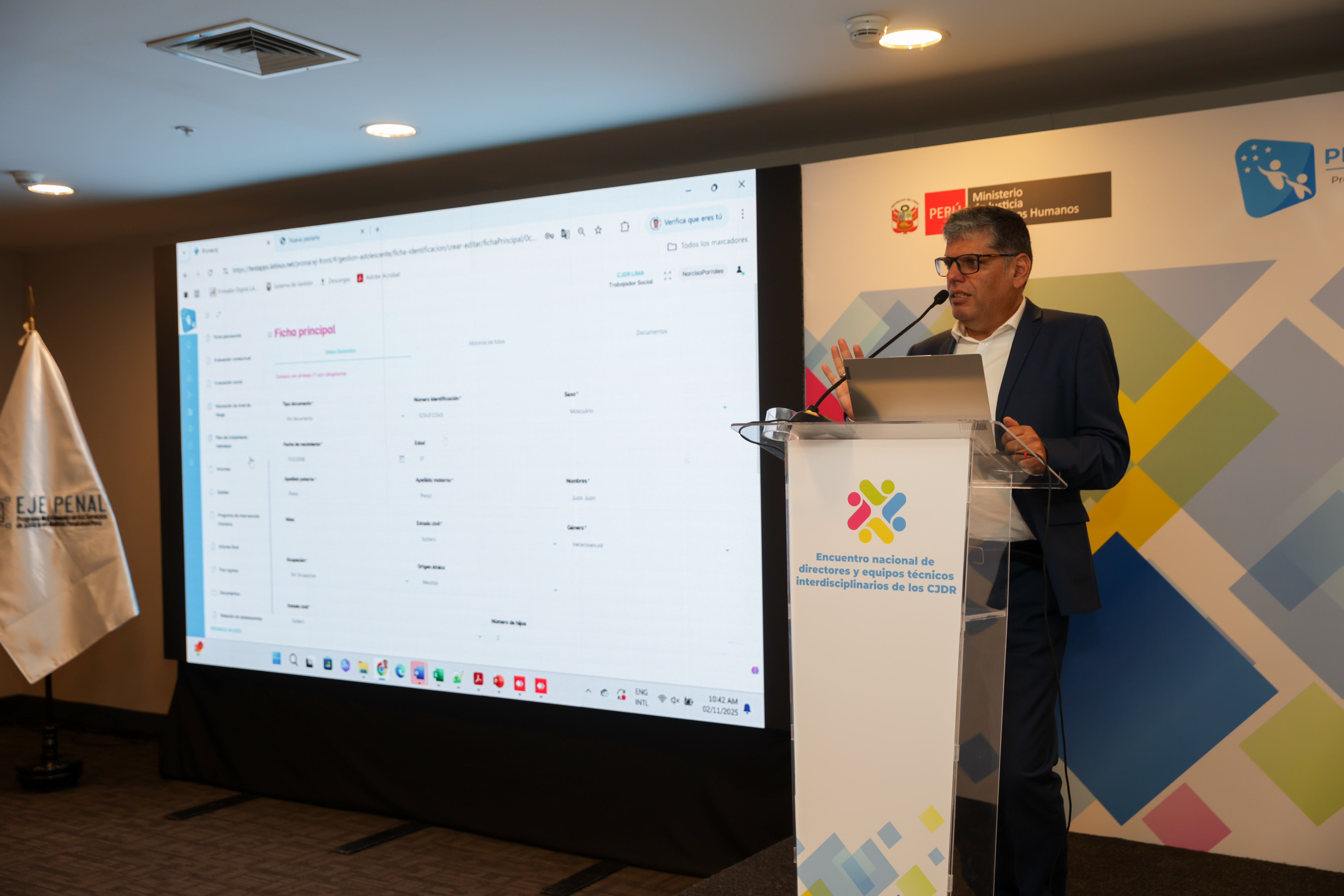 Presentación del avance del Sistema Integral de Gestión de Adolescentes Infractores