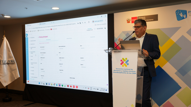 Presentación del avance del Sistema Integral de Gestión de Adolescentes Infractores